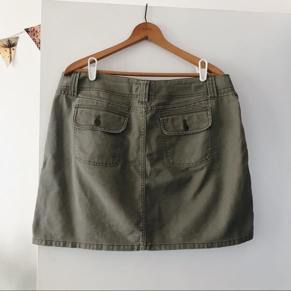 Olive Khaki Skirt - Picture 2 of 4